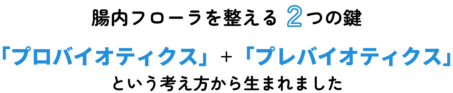 腸内フローラを整える2つの鍵 「プロバイオティクス」＋「プレバイオティクス」という考え方から生まれました